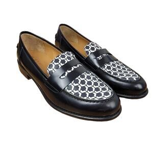 M. Gemi Black and White Loafers